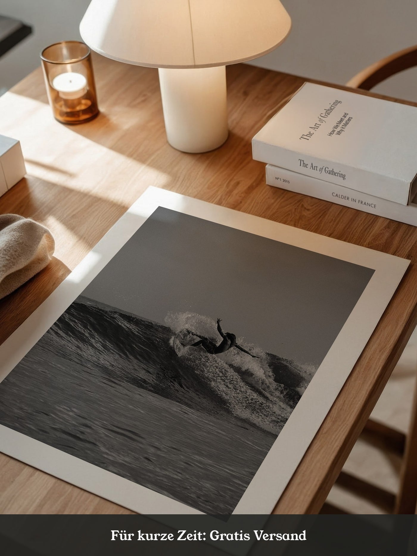 Surfer Welle Schwarzweiß