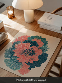 Florale Muster Korallen-Stil