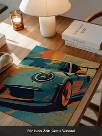 Porsche Sportwagen Popart Stil