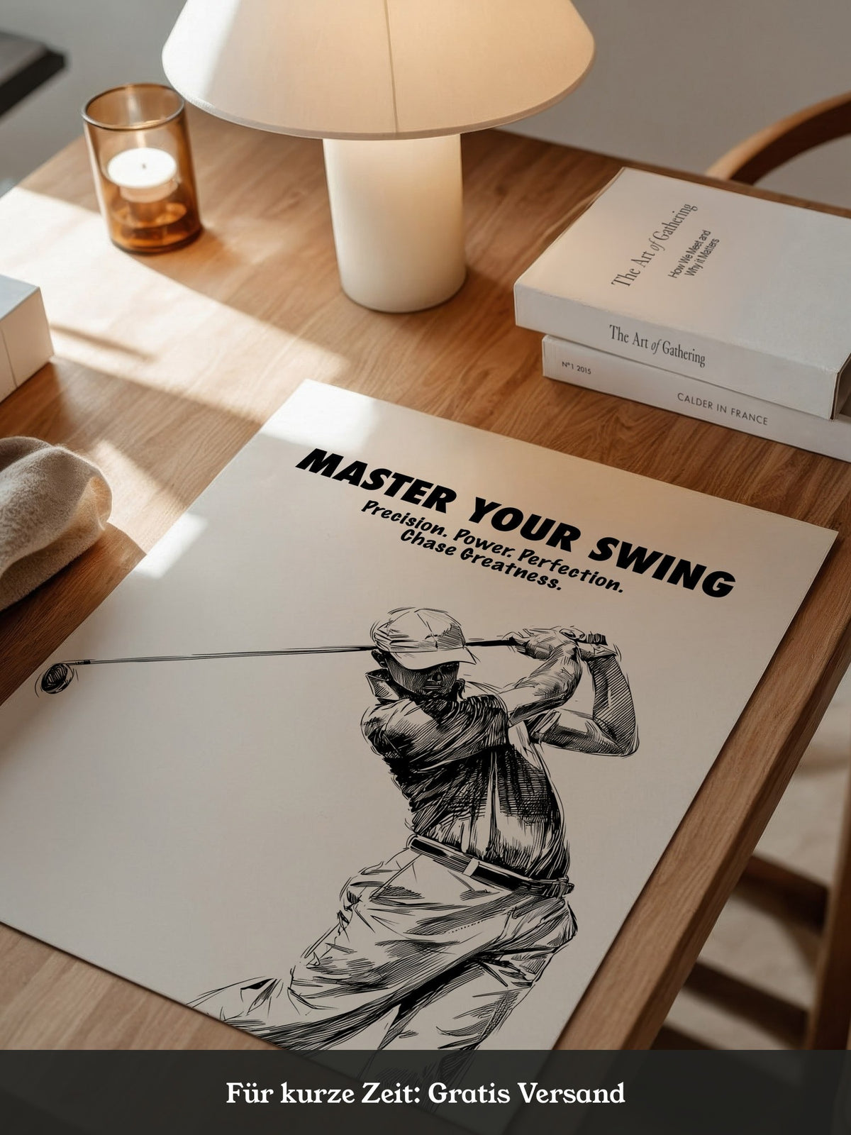 Golfspieler Zeichnung Dynamik