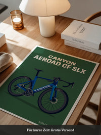 Aero Rennrad Blau auf Grün