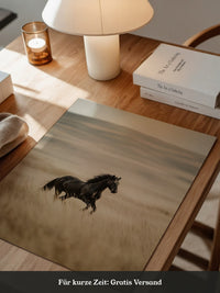 Schwarzer Hengst goldene Steppe