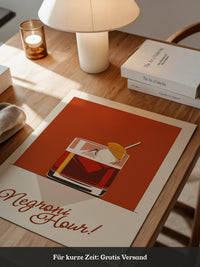 Negroni Drink Grafik Retro