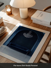Sofa Kronleuchter tiefblau