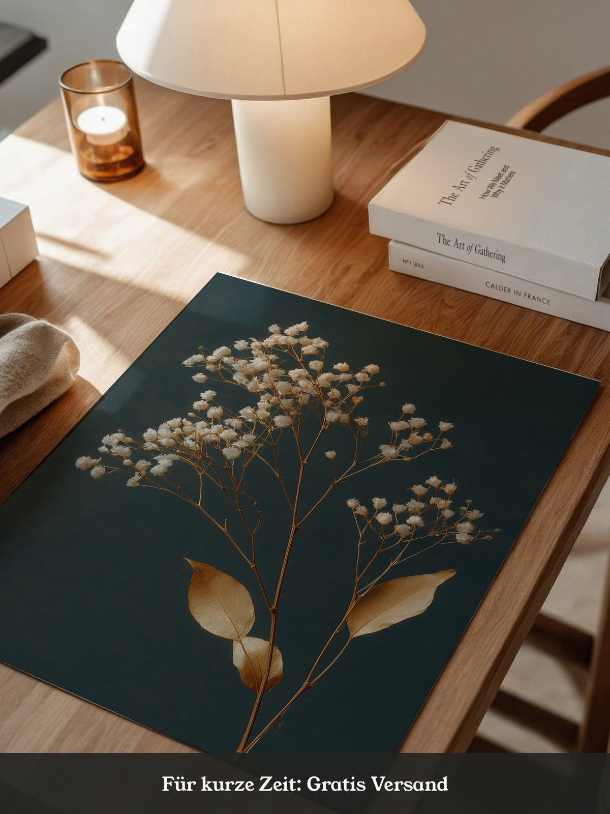 Trockenblumen Goldener Kontrast