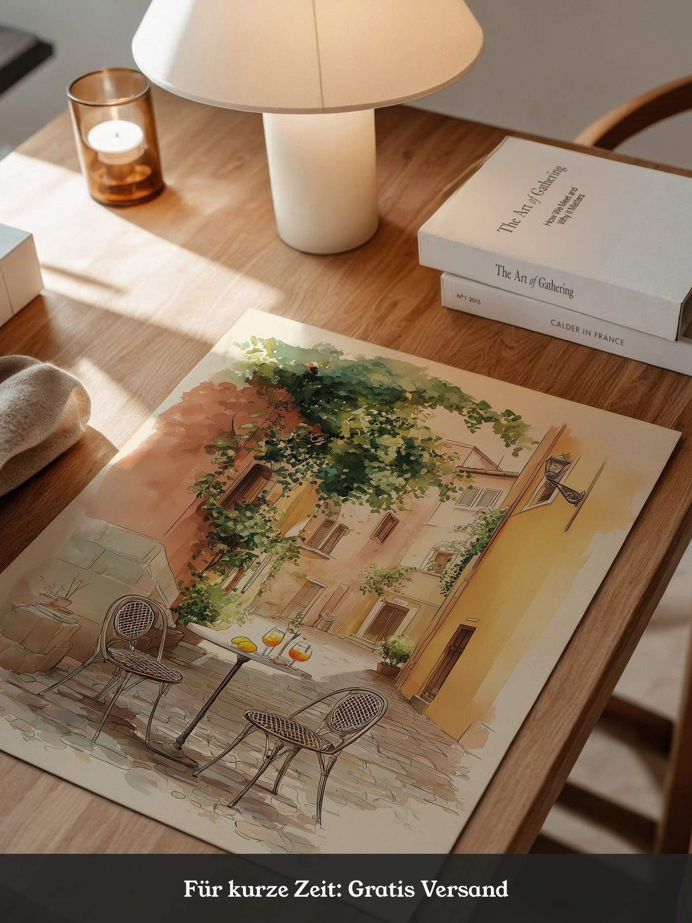 Italienische Gasse Aquarell Flair