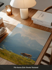 Kuh Berglandschaft pastell