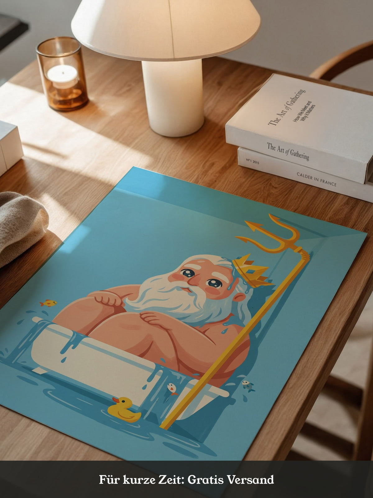 Badewannen-Poseidon Cartoon