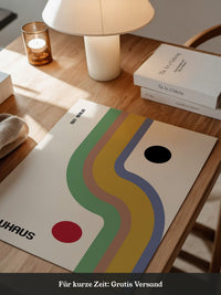 Bauhaus Linien Grafik Retrofarben