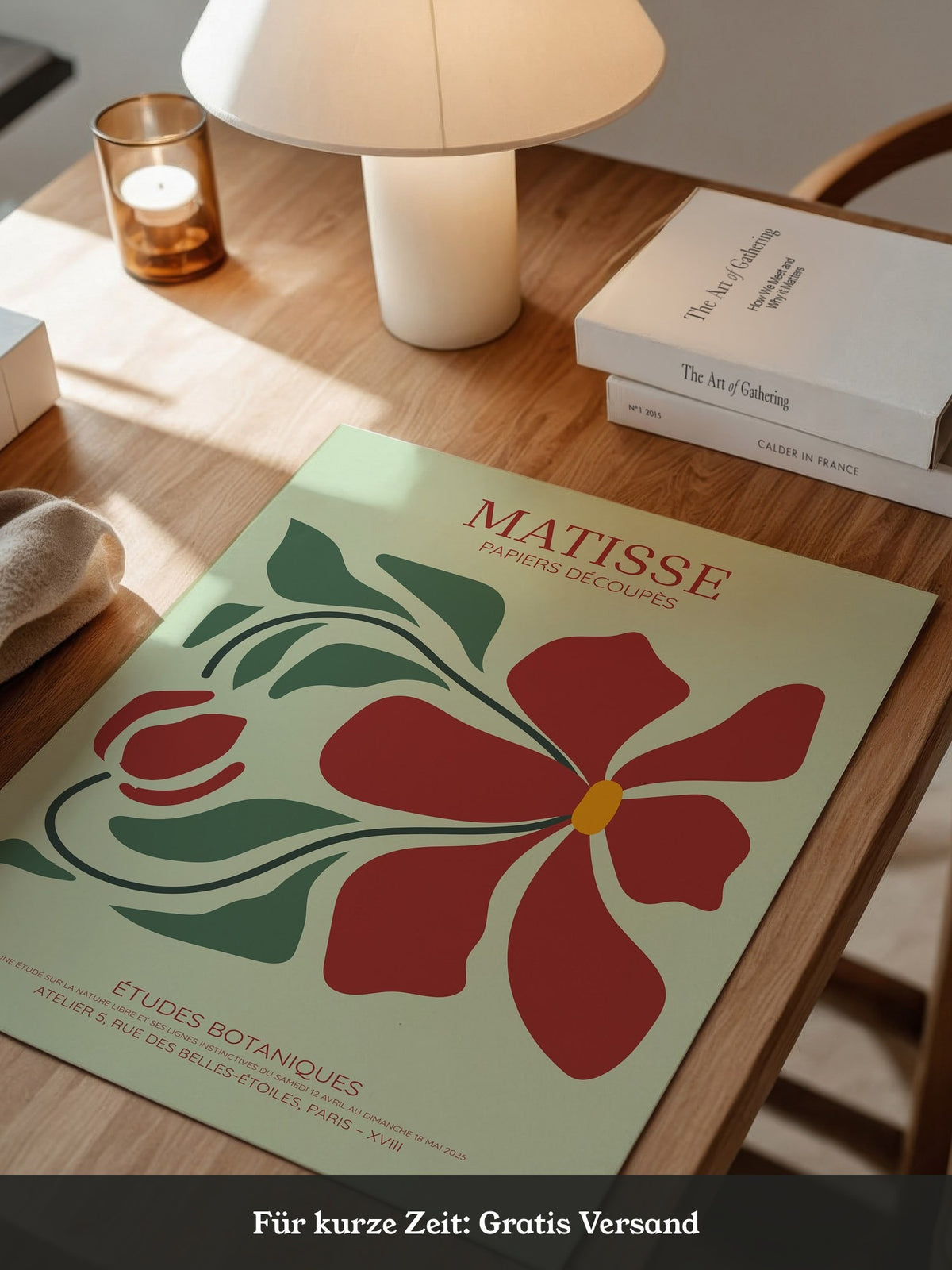 Rote Blüte Kunstcollage
