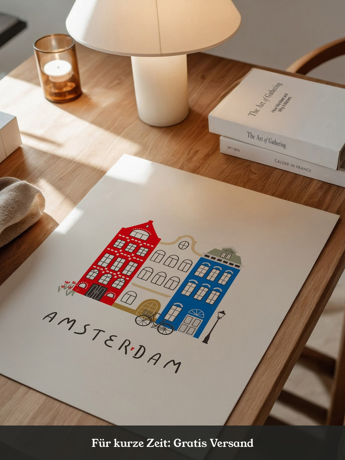 Grachtenhäuser Amsterdam Grafik