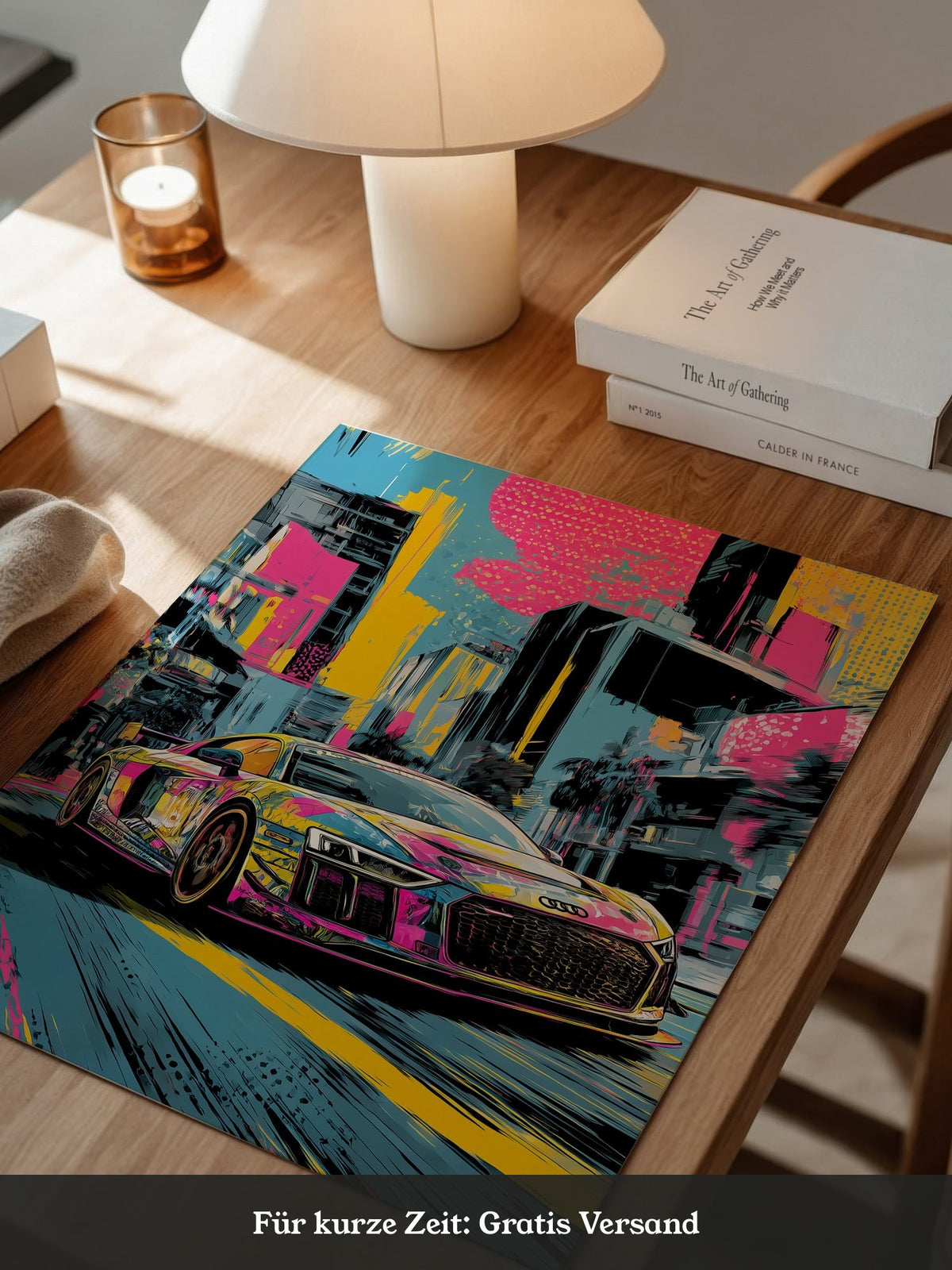 Sportwagen Pop-Art Stil