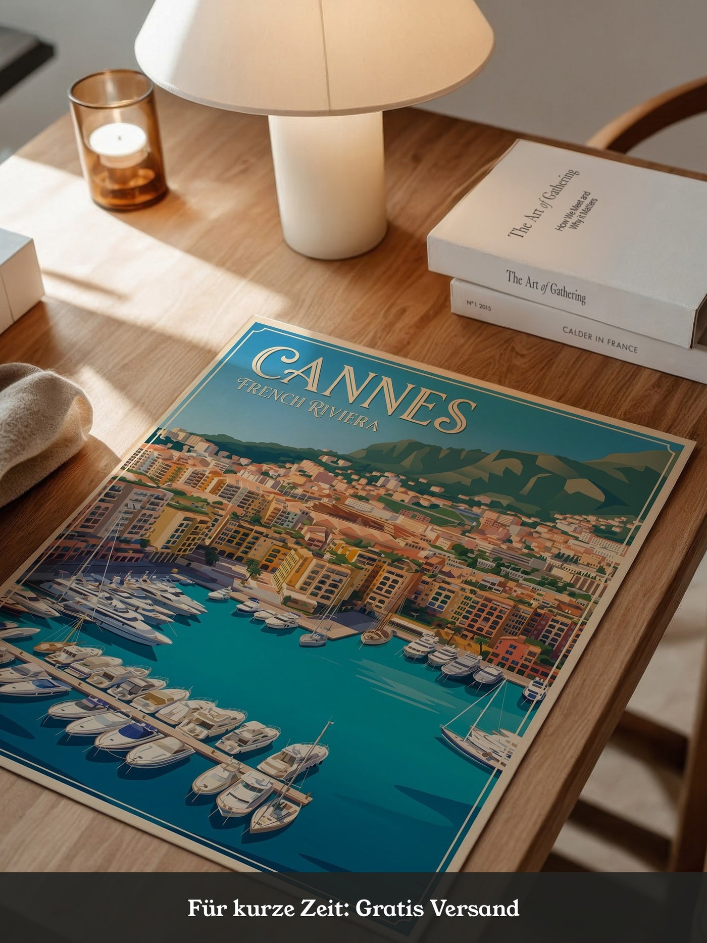 Cannes Hafen Retro-Stil