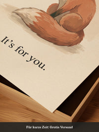 Fuchs Geschenk Illustration