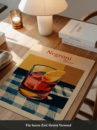 Negroni Glas Retro-Muster
