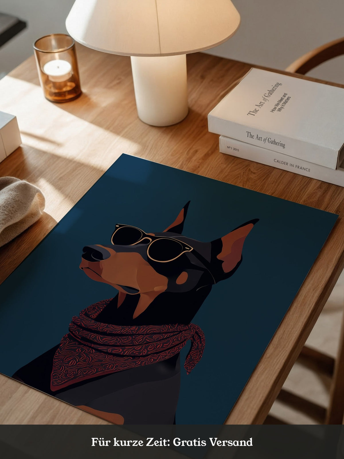 Dobermann Sonnenbrille Retro