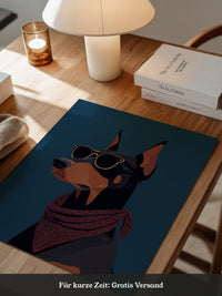 Dobermann Sonnenbrille Retro