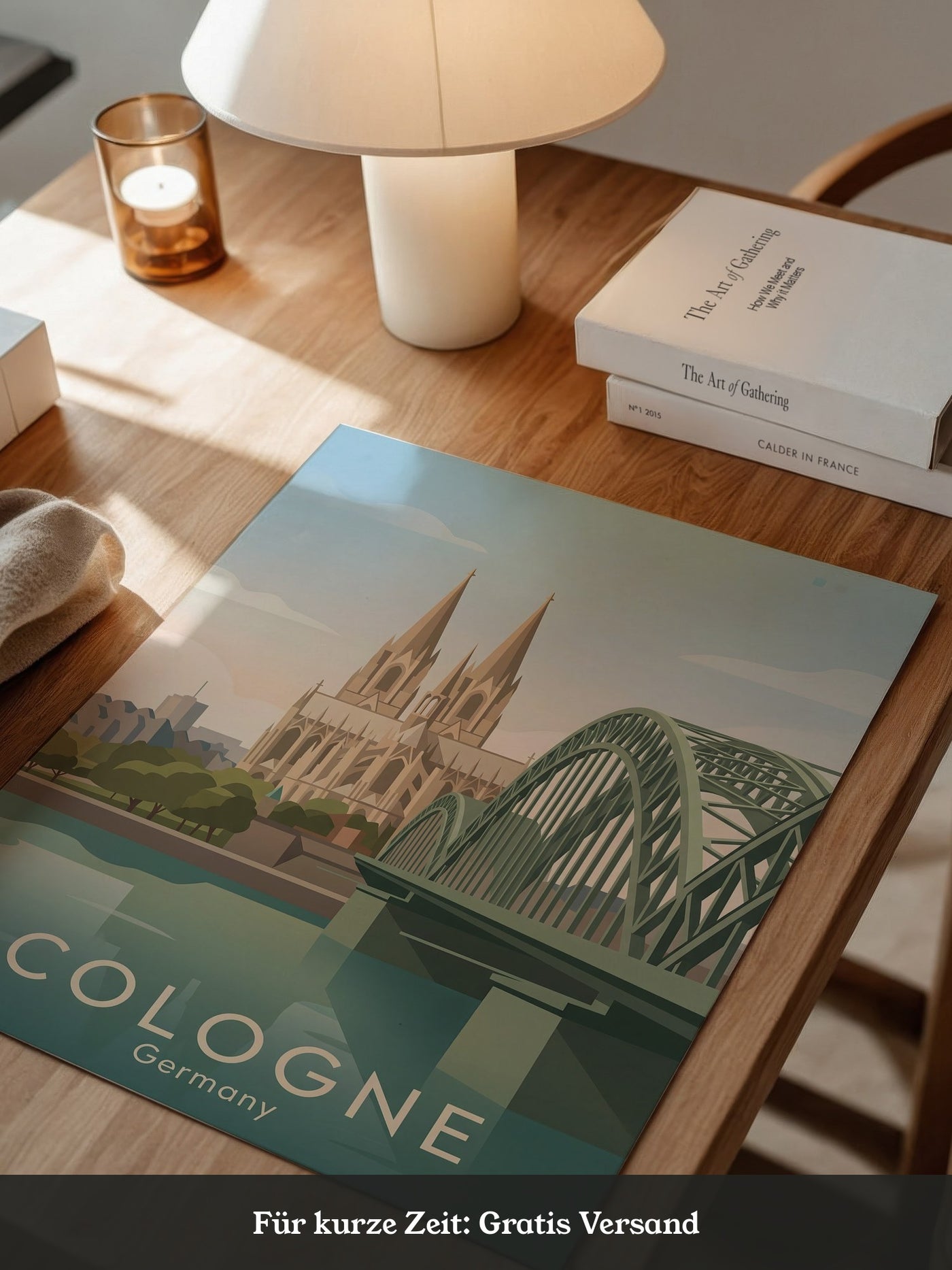 Kölner Dom Brücke Pastell
