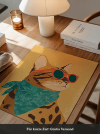 Stilvolle Katze Sonnenbrille Retro