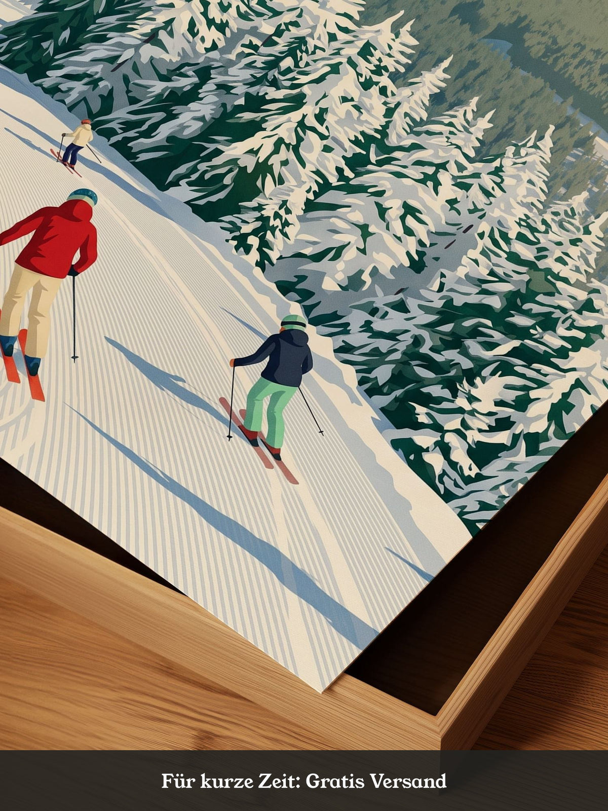 Winterlandschaft Skifahrer