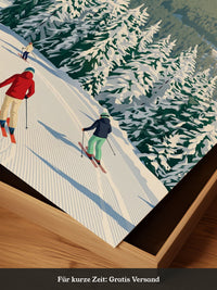 Winterlandschaft Skifahrer