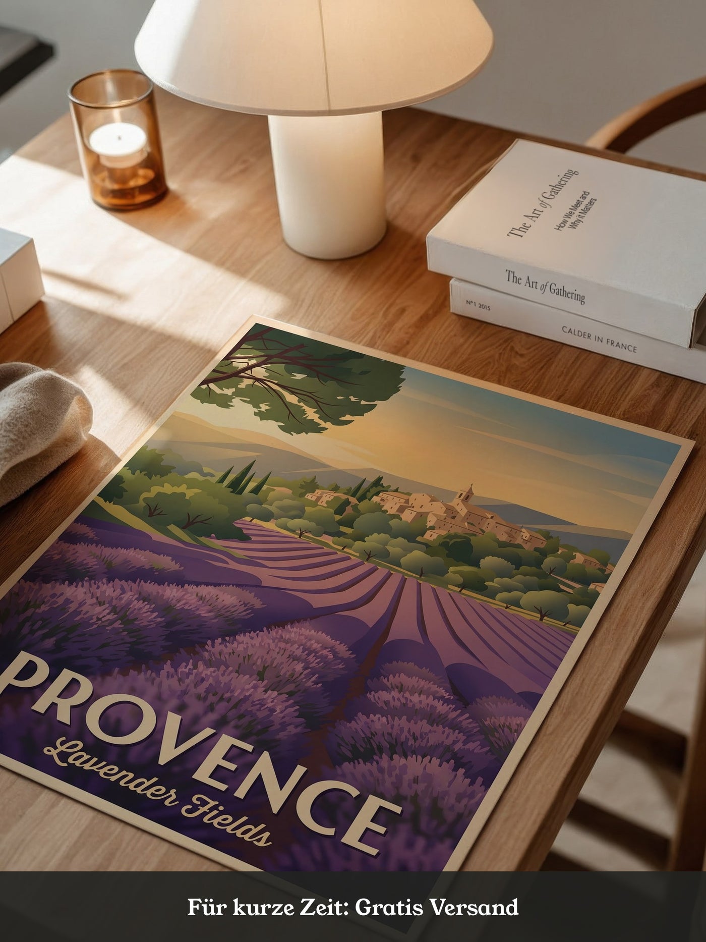 Lavendelfelder Provence Vintage-Stil