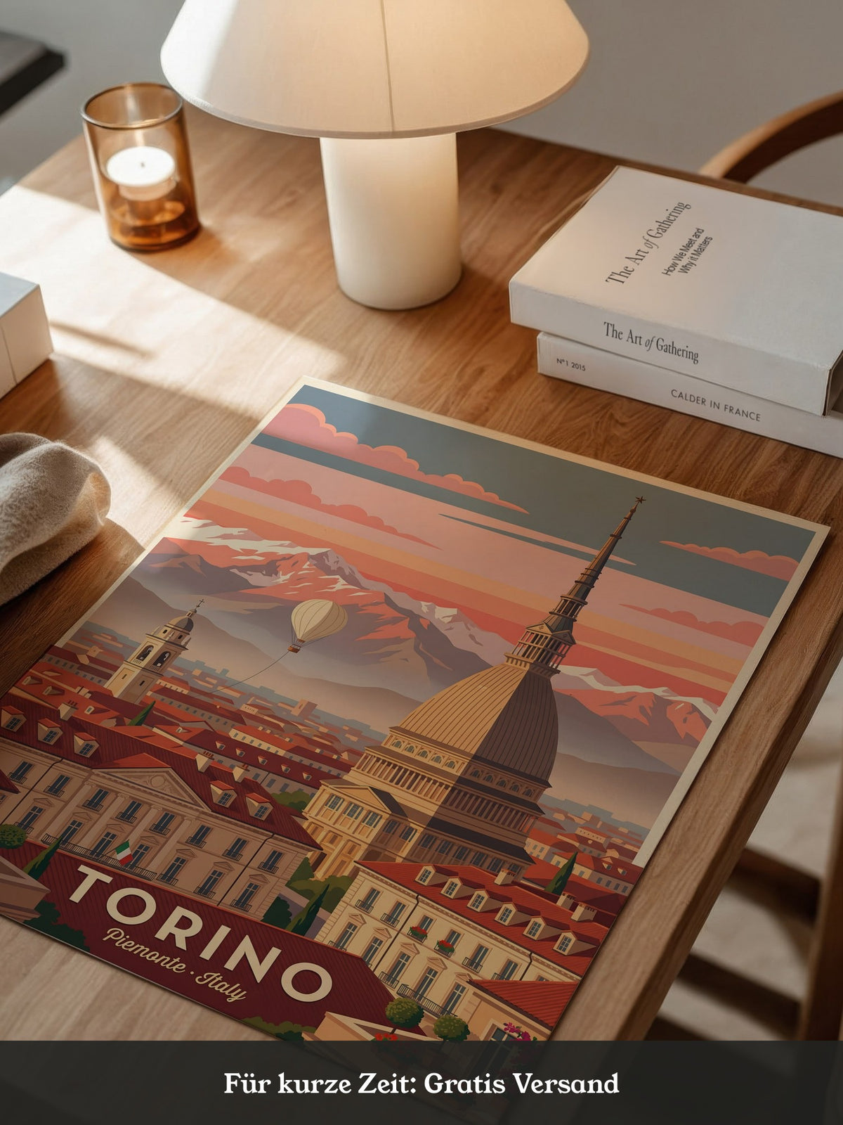 Turin Kuppel Rosa Abendstimmung