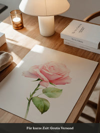 Rosenblüte Pastell Aquarell