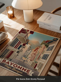 Bayonne Stadtansicht Retro-Charme