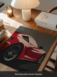 Porsche Rot Dynamisch Perspektive