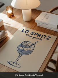 Spritz Glas Illustration Blau