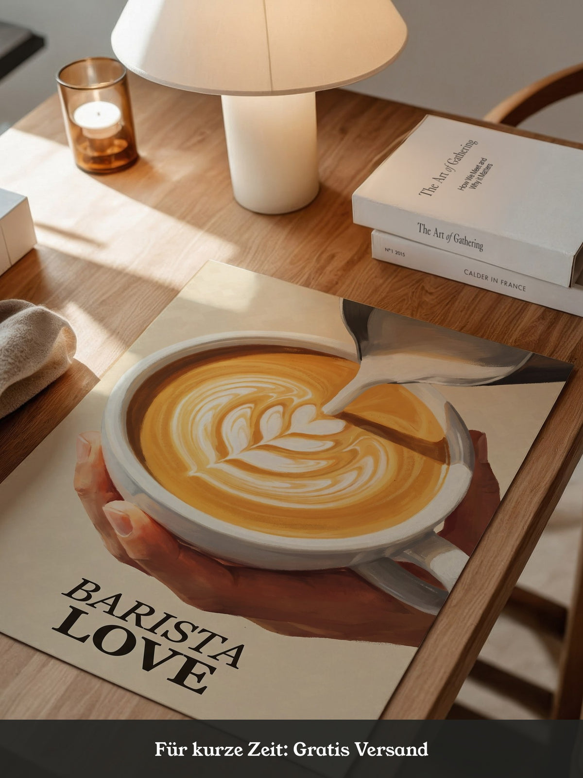 Latte Art Herzgießung