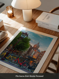 Amsterdam Fahrräder Kanalabend
