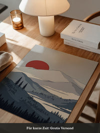 Berglandschaft Sonnenuntergang Rot