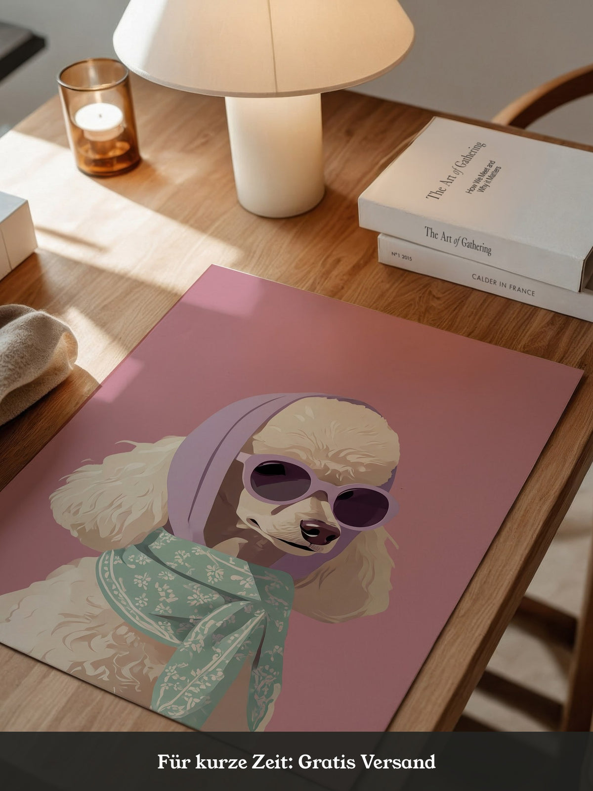 Pudel Pastell Retro-Look