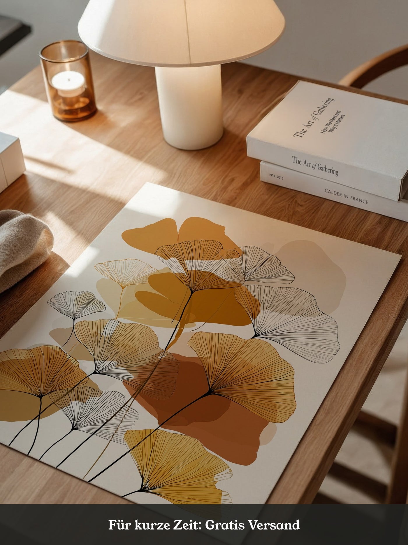 Ginkgo Blätter Herbsttöne
