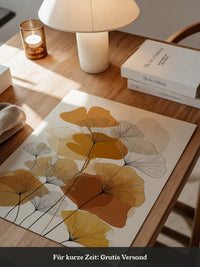 Ginkgo Blätter Herbsttöne