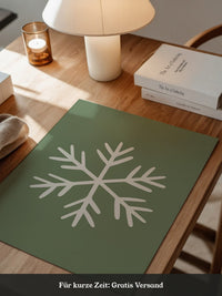 Schneeflocke Minimalistisch Grün