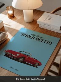Klassischer Cabrio Rot Retro-Stil
