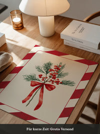 Weihnachtszweige Rot Grün Vintage