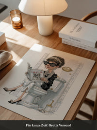 Modeikone Karikatur elegant