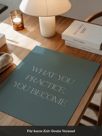 Motivationszitat Minimalistisch Blau