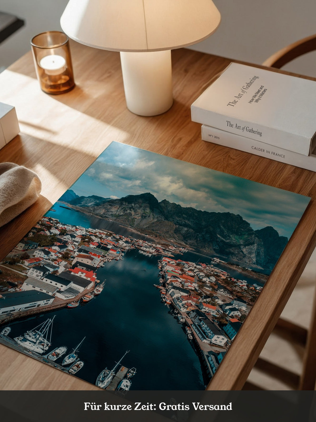 Bunte Häuserfjord Perspektive