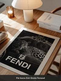 Leoparden Loungesessel Schwarzweiß