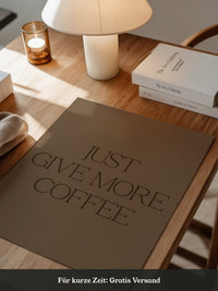 Kaffee Spruch Minimalistisch Braun