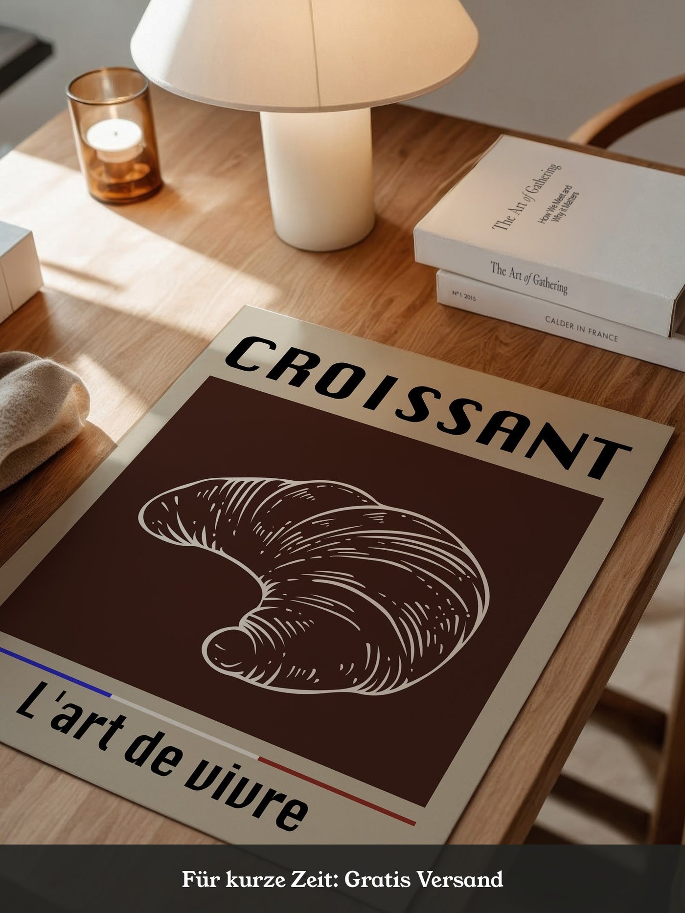 Croissant Illustration Retro Stil