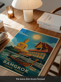 Buddha Tempel Bangkok Retro Stil