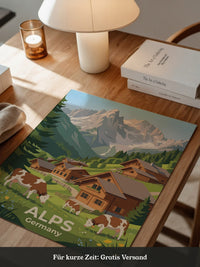 Almhütten Alpen Panoramablick