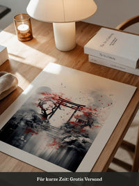 Torii Tor Malerei Rot Schwarz