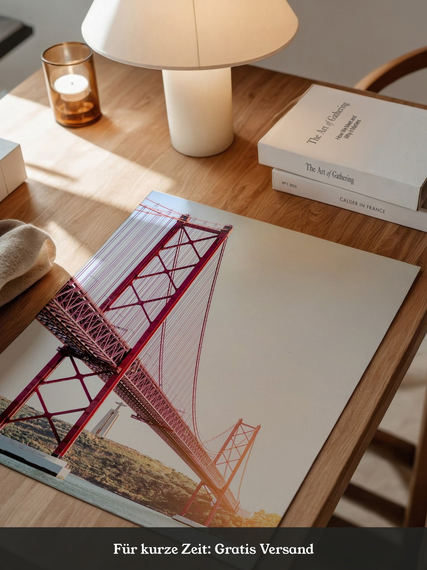 Rote Brücke Sonnenlicht